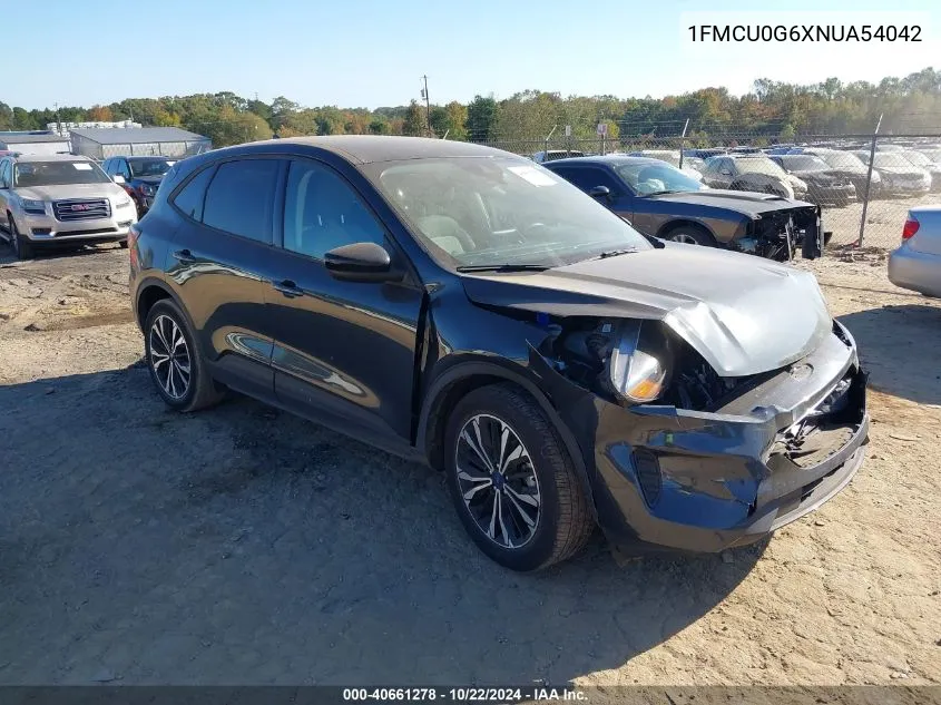 2022 Ford Escape Se VIN: 1FMCU0G6XNUA54042 Lot: 40661278