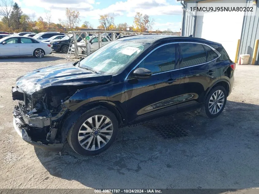 2022 Ford Escape Titanium VIN: 1FMCU9J95NUA80202 Lot: 40671787