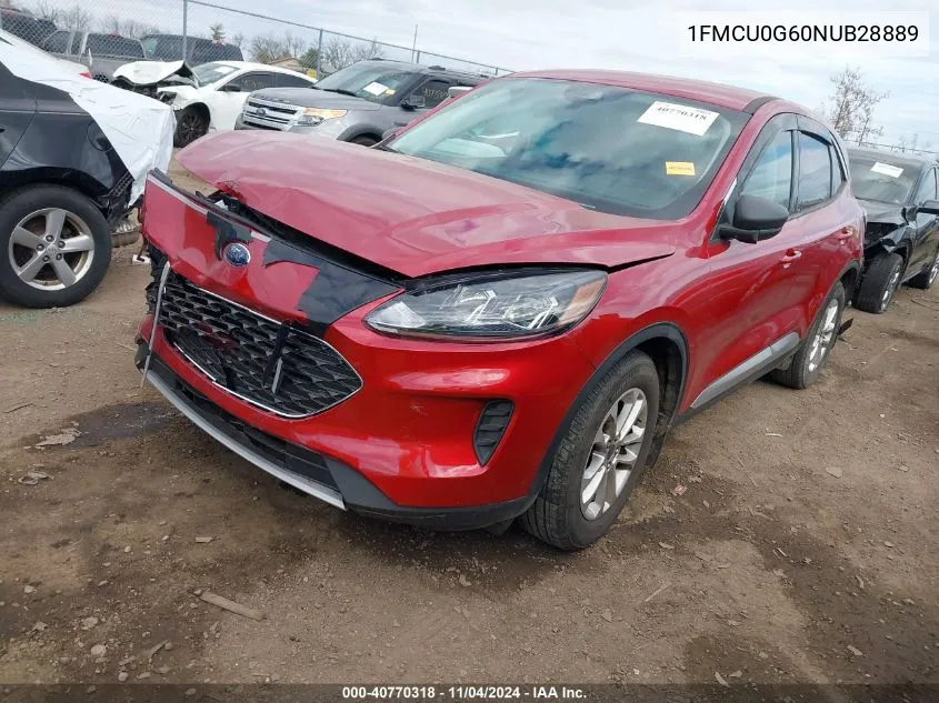 2022 Ford Escape Se VIN: 1FMCU0G60NUB28889 Lot: 40770318