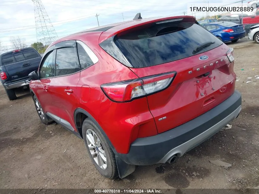 2022 Ford Escape Se VIN: 1FMCU0G60NUB28889 Lot: 40770318