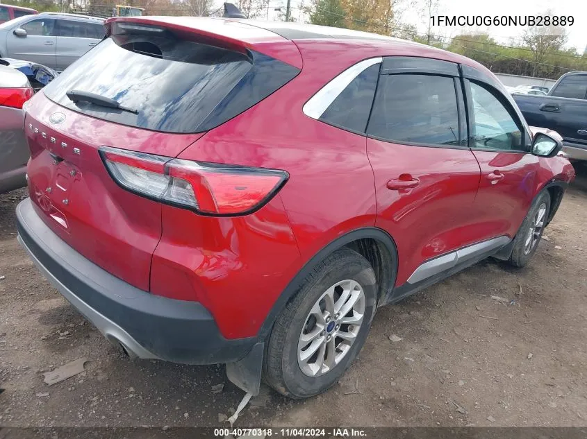 2022 Ford Escape Se VIN: 1FMCU0G60NUB28889 Lot: 40770318