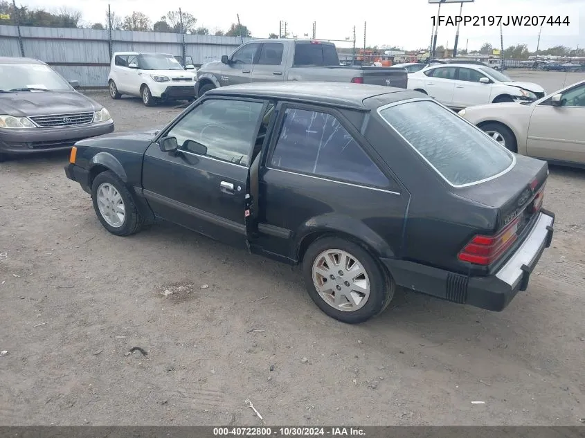 1988 Ford Escort Gl VIN: 1FAPP2197JW207444 Lot: 40722800