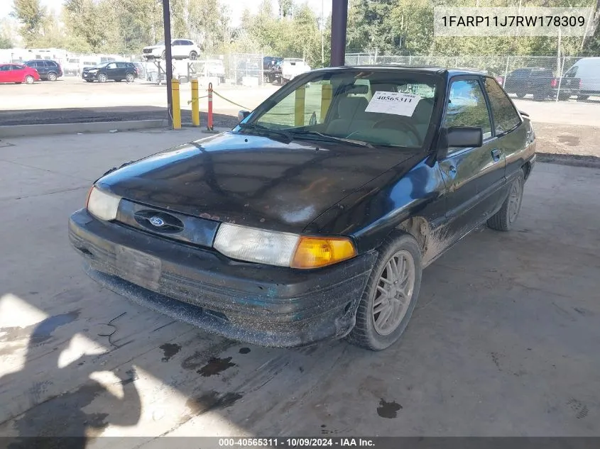 1994 Ford Escort Lx/Sport VIN: 1FARP11J7RW178309 Lot: 40565311