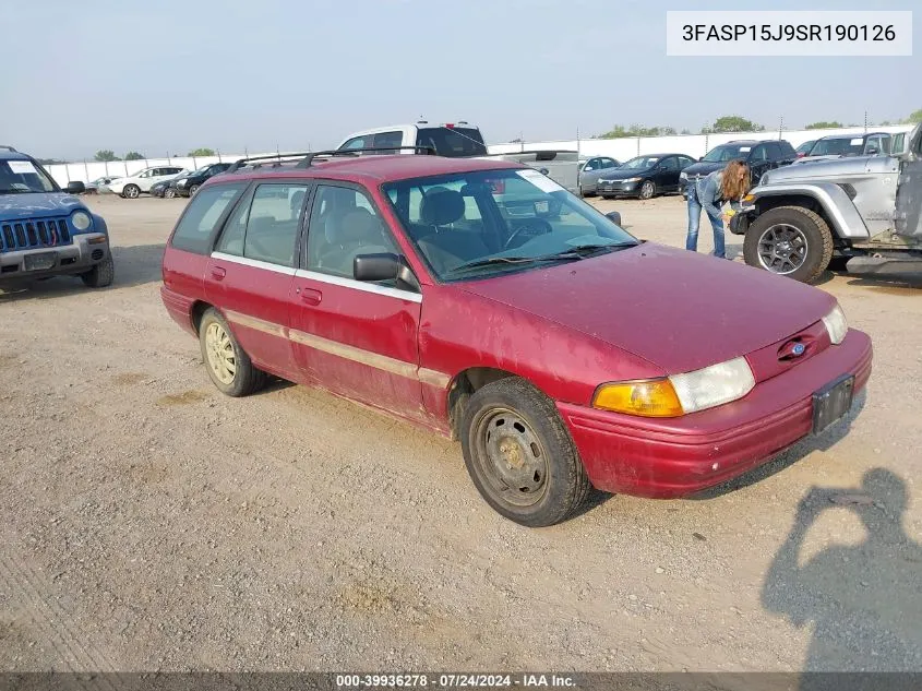 1995 Ford Escort Lx/Sport VIN: 3FASP15J9SR190126 Lot: 39936278