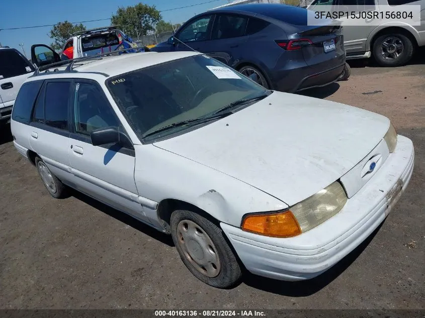 1995 Ford Escort Lx/Sport VIN: 3FASP15J0SR156804 Lot: 40163136