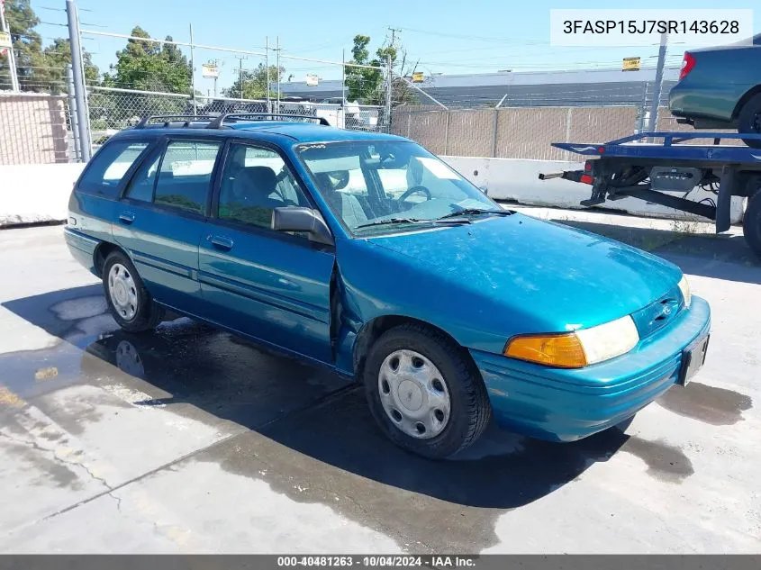 1995 Ford Escort Lx/Sport VIN: 3FASP15J7SR143628 Lot: 40481263