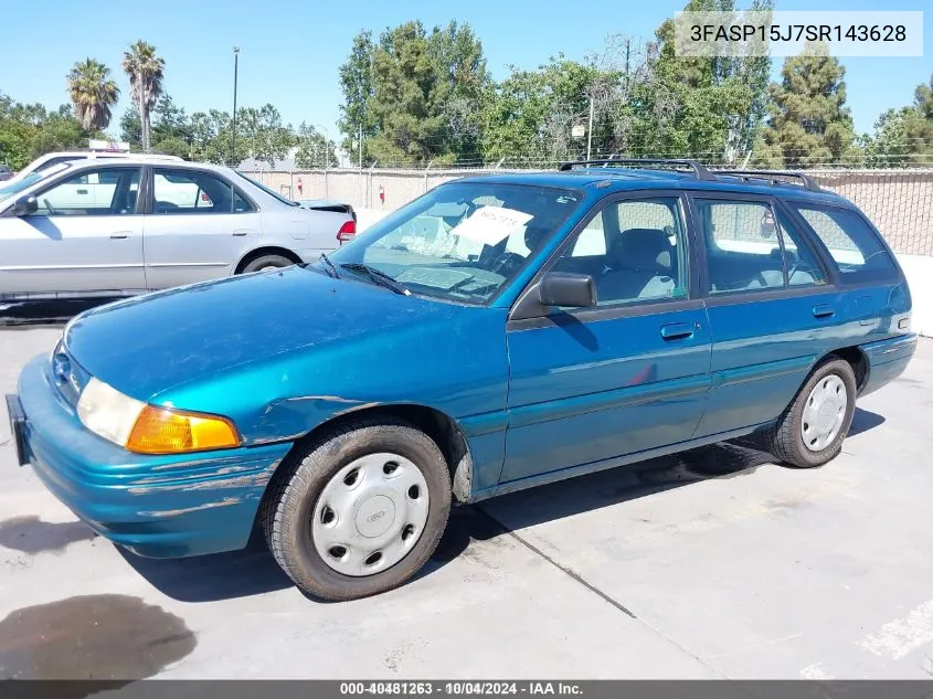 1995 Ford Escort Lx/Sport VIN: 3FASP15J7SR143628 Lot: 40481263