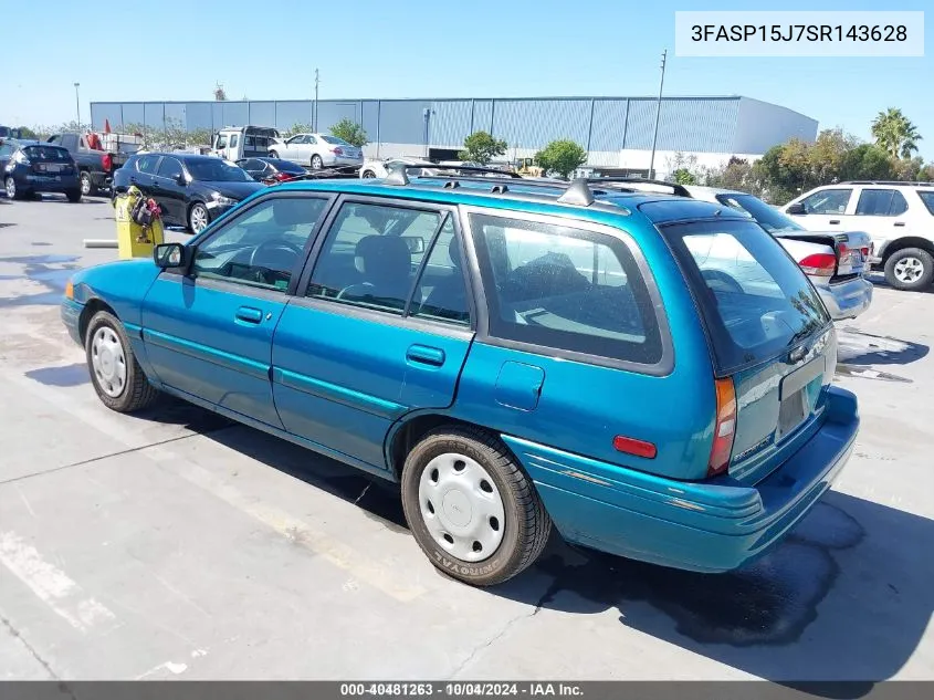 1995 Ford Escort Lx/Sport VIN: 3FASP15J7SR143628 Lot: 40481263