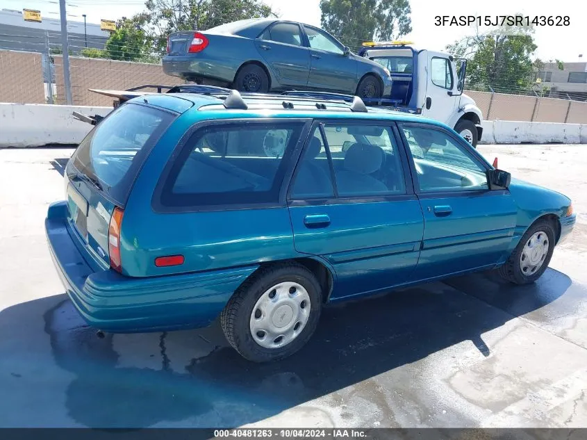 1995 Ford Escort Lx/Sport VIN: 3FASP15J7SR143628 Lot: 40481263