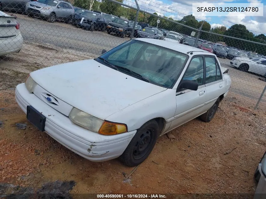 1995 Ford Escort Lx/Sport VIN: 3FASP13J2SR124780 Lot: 40590061