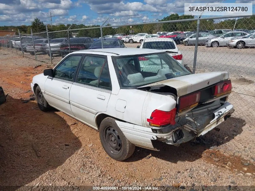 1995 Ford Escort Lx/Sport VIN: 3FASP13J2SR124780 Lot: 40590061