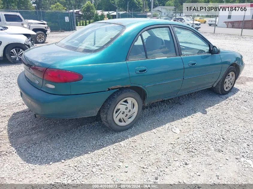 1997 Ford Escort Lx VIN: 1FALP13P8VW184766 Lot: 40039873