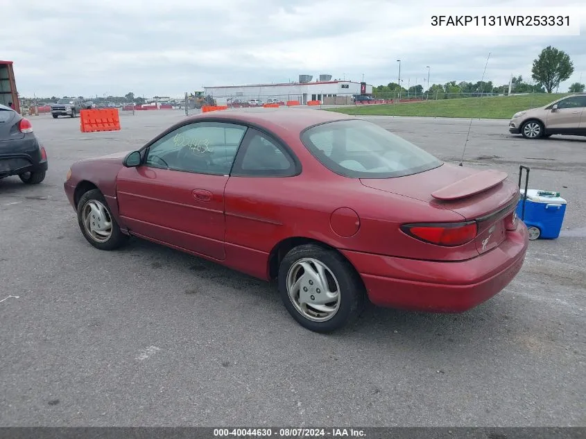 1998 Ford Escort Zx2 Cool/Zx2 Hot VIN: 3FAKP1131WR253331 Lot: 40044630