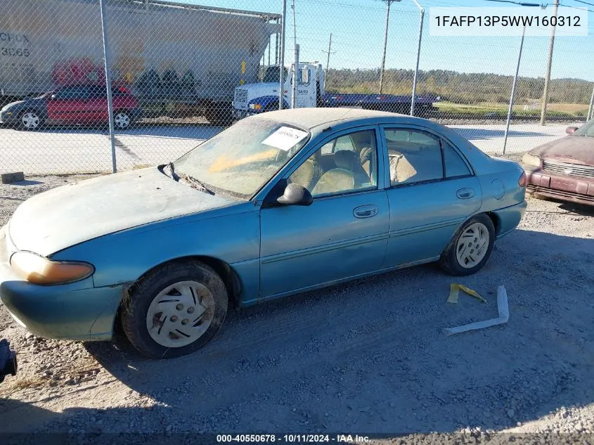 1998 Ford Escort Se VIN: 1FAFP13P5WW160312 Lot: 40550678