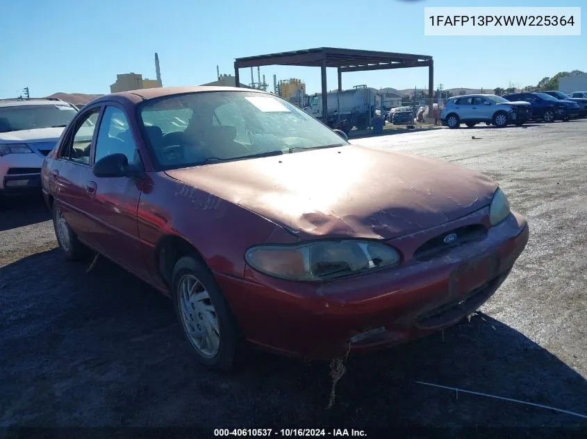 1998 Ford Escort Se VIN: 1FAFP13PXWW225364 Lot: 40610537