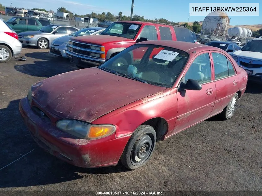 1998 Ford Escort Se VIN: 1FAFP13PXWW225364 Lot: 40610537