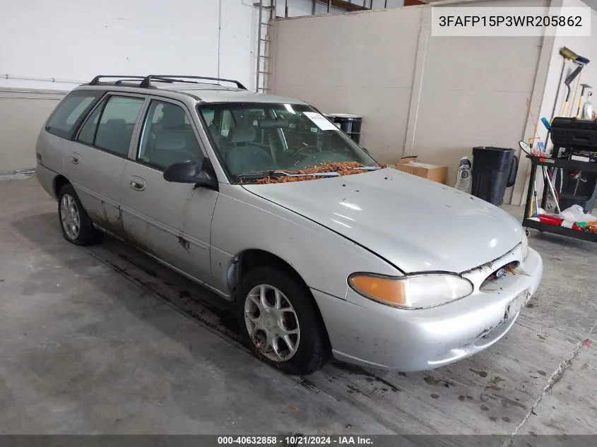 1998 Ford Escort Se VIN: 3FAFP15P3WR205862 Lot: 40632858