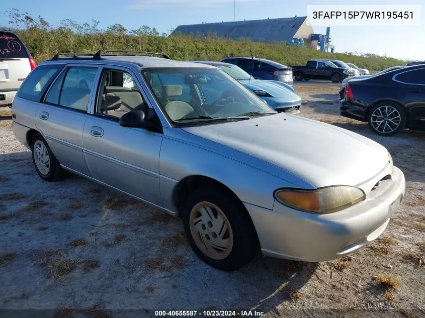 1998 Ford Escort Se VIN: 3FAFP15P7WR195451 Lot: 40655587