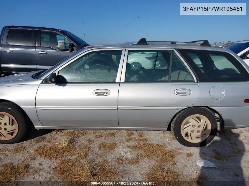 1998 Ford Escort Se VIN: 3FAFP15P7WR195451 Lot: 40655587