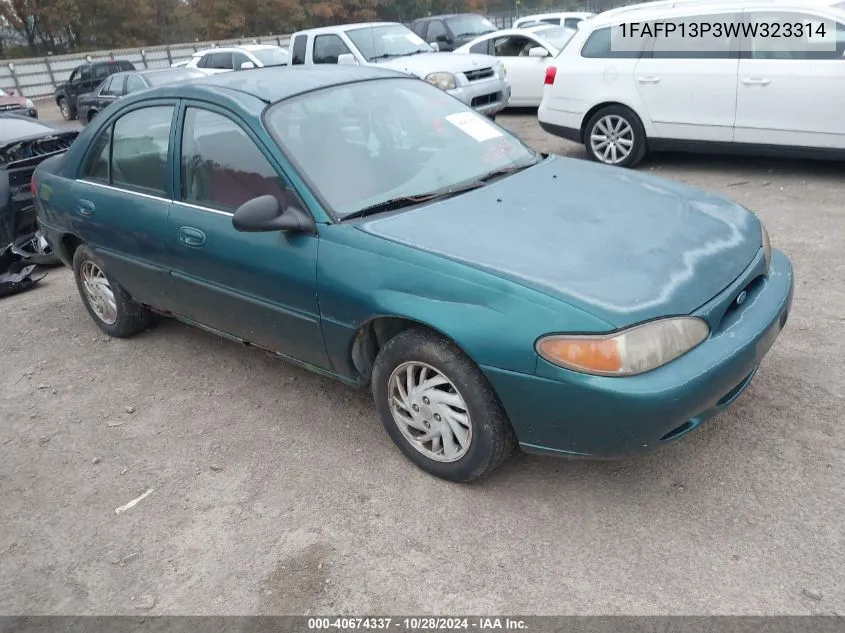 1998 Ford Escort Se/Sport VIN: 1FAFP13P3WW323314 Lot: 40674337