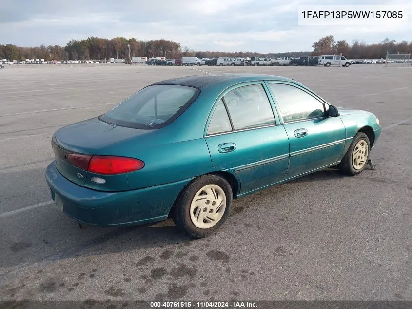 1998 Ford Escort Se VIN: 1FAFP13P5WW157085 Lot: 40761515