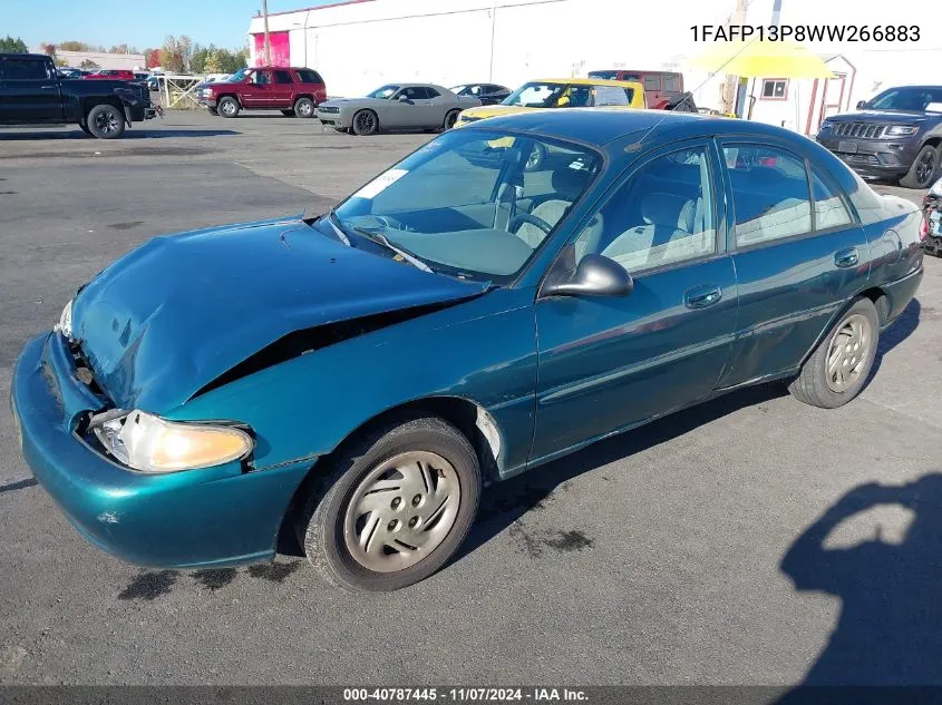 1998 Ford Escort Se VIN: 1FAFP13P8WW266883 Lot: 40787445