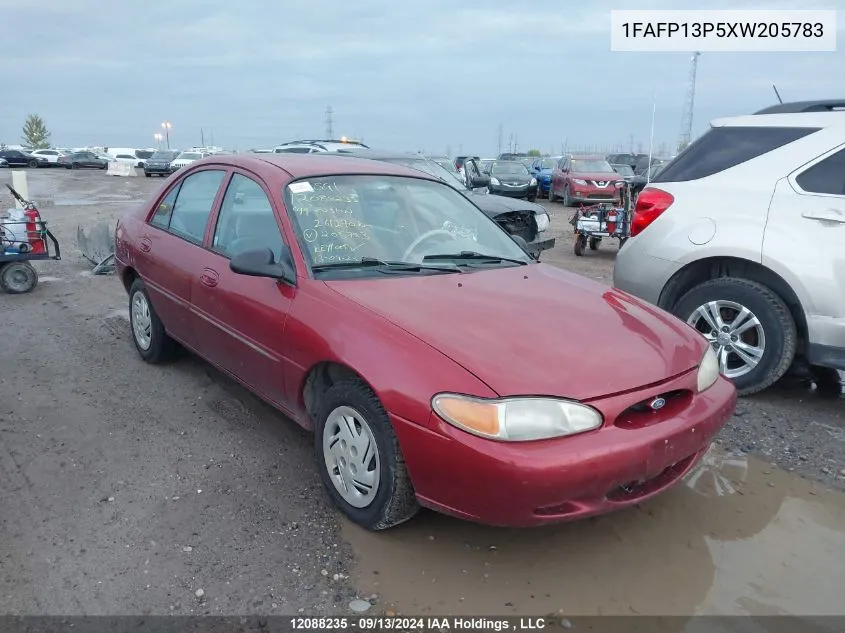 1999 Ford Escort Se VIN: 1FAFP13P5XW205783 Lot: 12088235