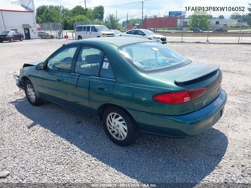 1999 Ford Escort Se VIN: 1FAFP13P8XW106052 Lot: 39536675