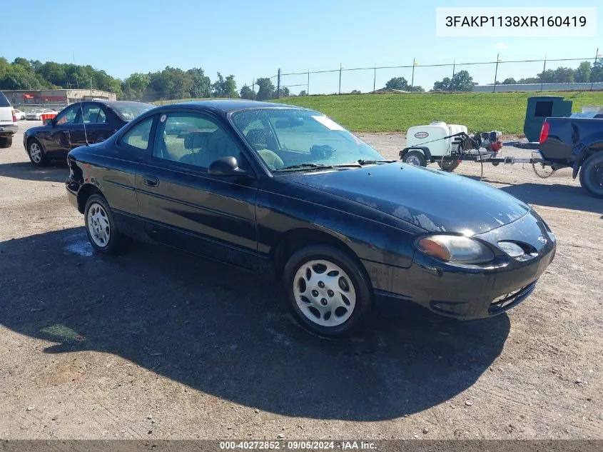 1999 Ford Escort Zx2 Cool/Zx2 Hot VIN: 3FAKP1138XR160419 Lot: 40272852