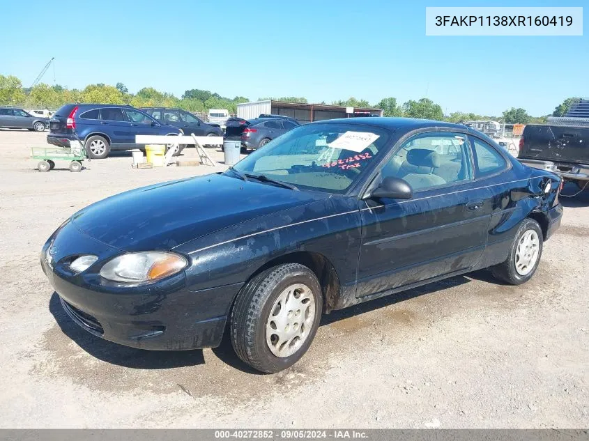 1999 Ford Escort Zx2 Cool/Zx2 Hot VIN: 3FAKP1138XR160419 Lot: 40272852