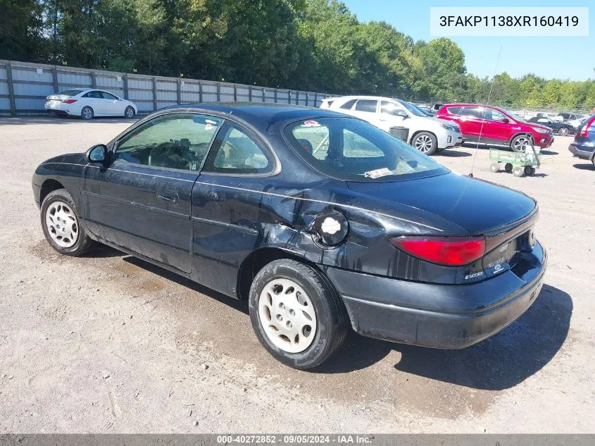 1999 Ford Escort Zx2 Cool/Zx2 Hot VIN: 3FAKP1138XR160419 Lot: 40272852