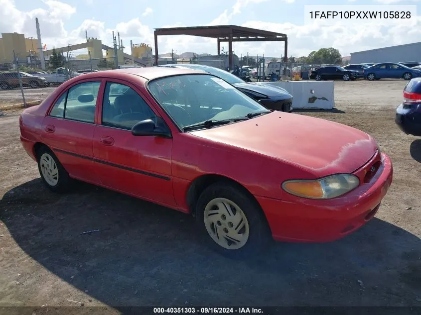 1999 Ford Escort Lx VIN: 1FAFP10PXXW105828 Lot: 40351303