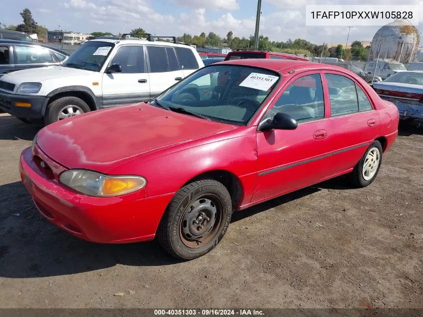 1999 Ford Escort Lx VIN: 1FAFP10PXXW105828 Lot: 40351303