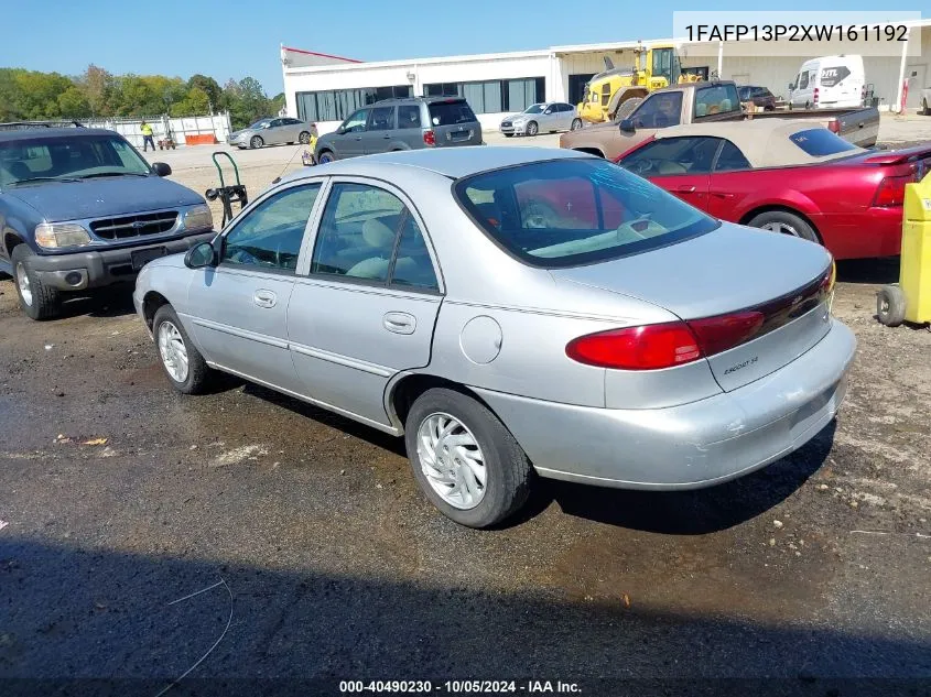 1999 Ford Escort Se VIN: 1FAFP13P2XW161192 Lot: 40490230