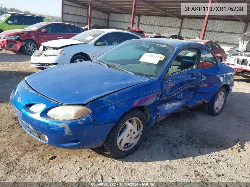 1999 Ford Escort Zx2 Cool/Zx2 Hot VIN: 3FAKP1137XR176238 Lot: 40508222