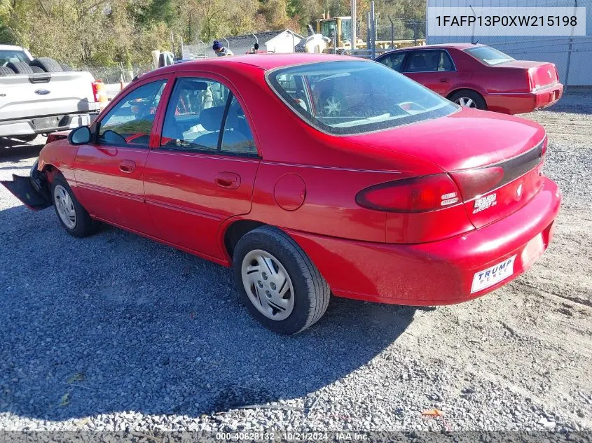 1FAFP13P0XW215198 1999 Ford Escort Se