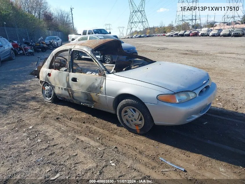 1999 Ford Escort Se VIN: 1FAFP13P1XW117510 Lot: 40803530