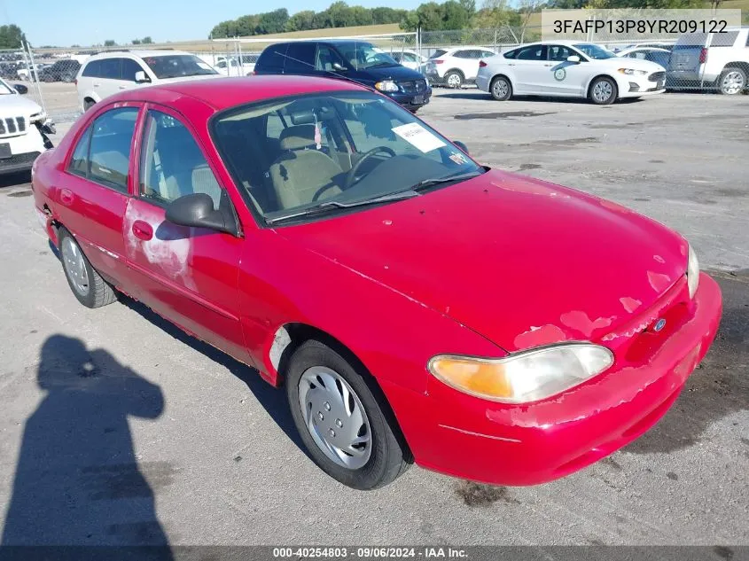 2000 Ford Escort VIN: 3FAFP13P8YR209122 Lot: 40254803