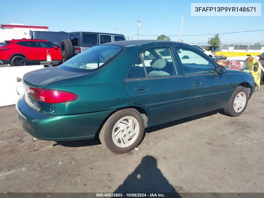 2000 Ford Escort VIN: 3FAFP13P9YR148671 Lot: 40523603