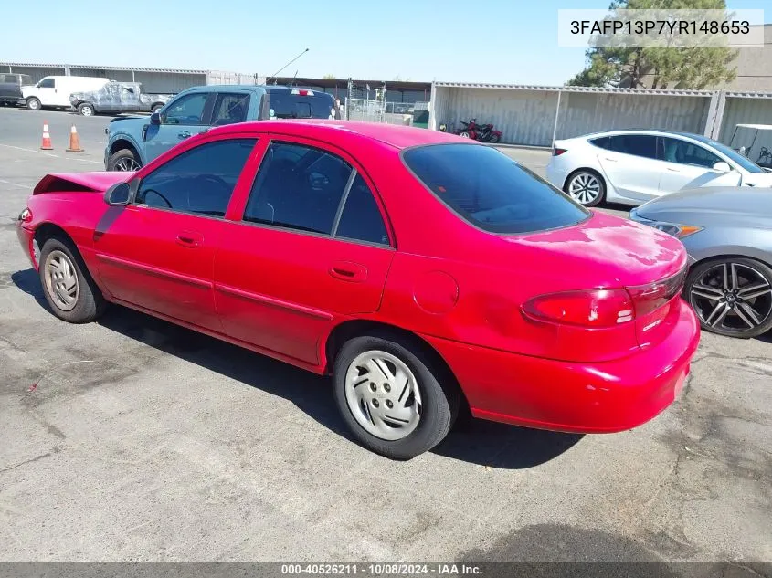 2000 Ford Escort VIN: 3FAFP13P7YR148653 Lot: 40526211