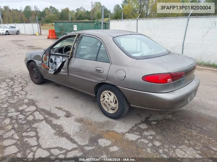 2001 Ford Escort VIN: 3FAFP13P01R200004 Lot: 40776347