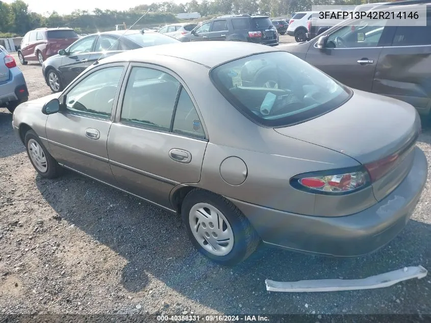 2002 Ford Escort Fleet VIN: 3FAFP13P42R214146 Lot: 40358331