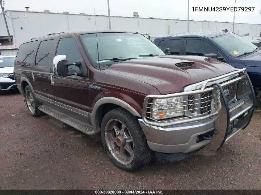 2000 Ford Excursion Limited VIN: 1FMNU42S9YED79297 Lot: 39820099