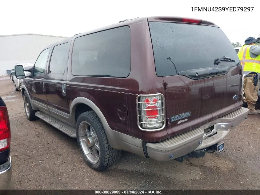 2000 Ford Excursion Limited VIN: 1FMNU42S9YED79297 Lot: 39820099