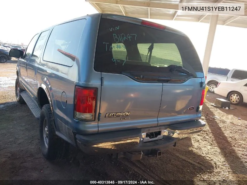 1FMNU41S1YEB11247 2000 Ford Excursion Xlt