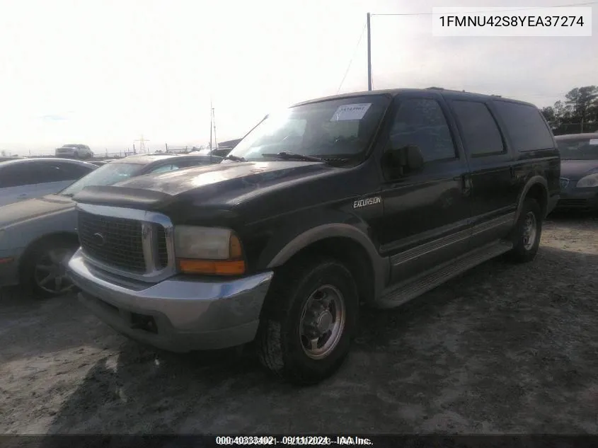 1FMNU42S8YEA37274 2000 Ford Excursion Limited