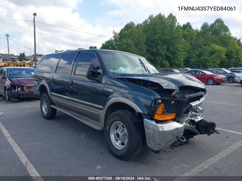 2000 Ford Excursion Limited VIN: 1FMNU43S7YED84061 Lot: 40377280