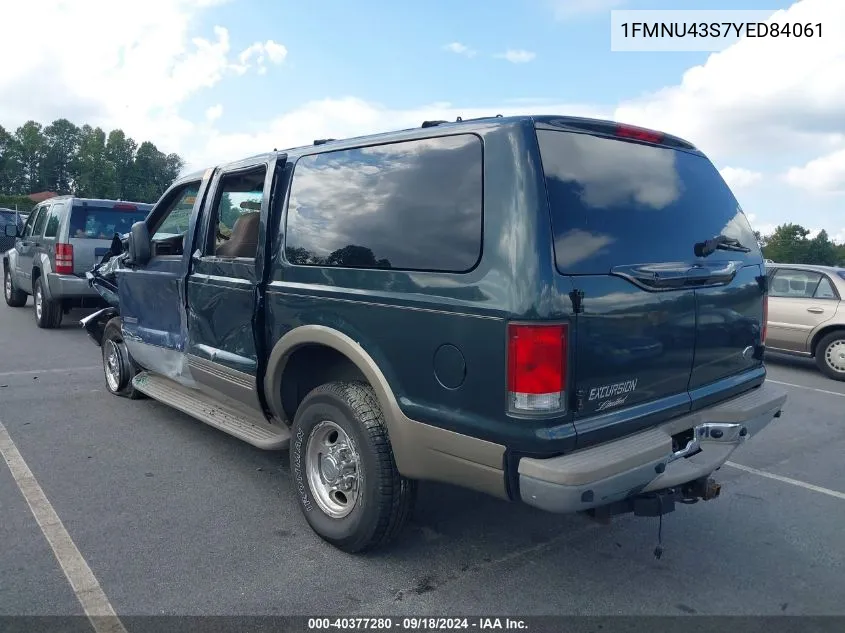 2000 Ford Excursion Limited VIN: 1FMNU43S7YED84061 Lot: 40377280