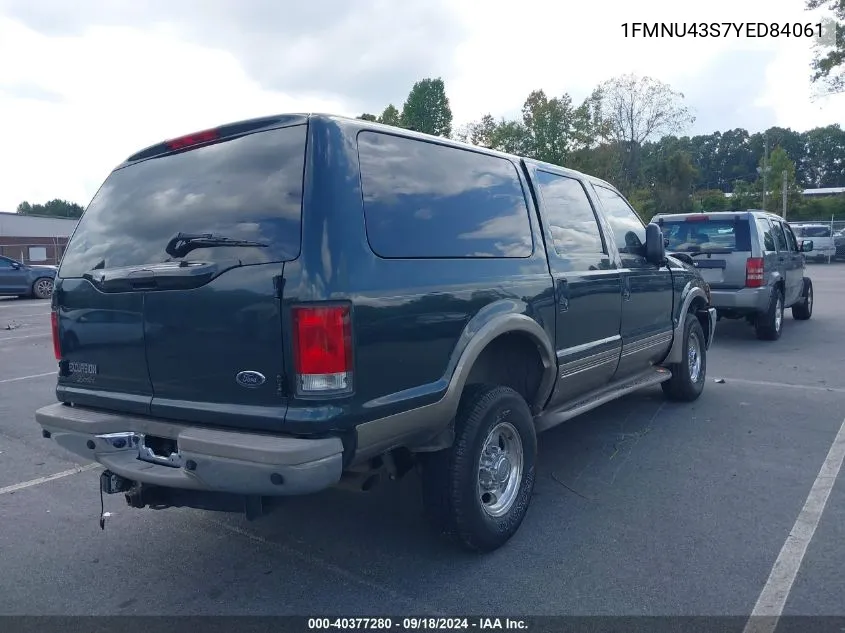 2000 Ford Excursion Limited VIN: 1FMNU43S7YED84061 Lot: 40377280