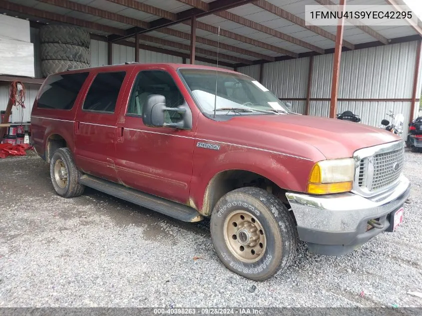 2000 Ford Excursion Xlt VIN: 1FMNU41S9YEC42295 Lot: 40398263